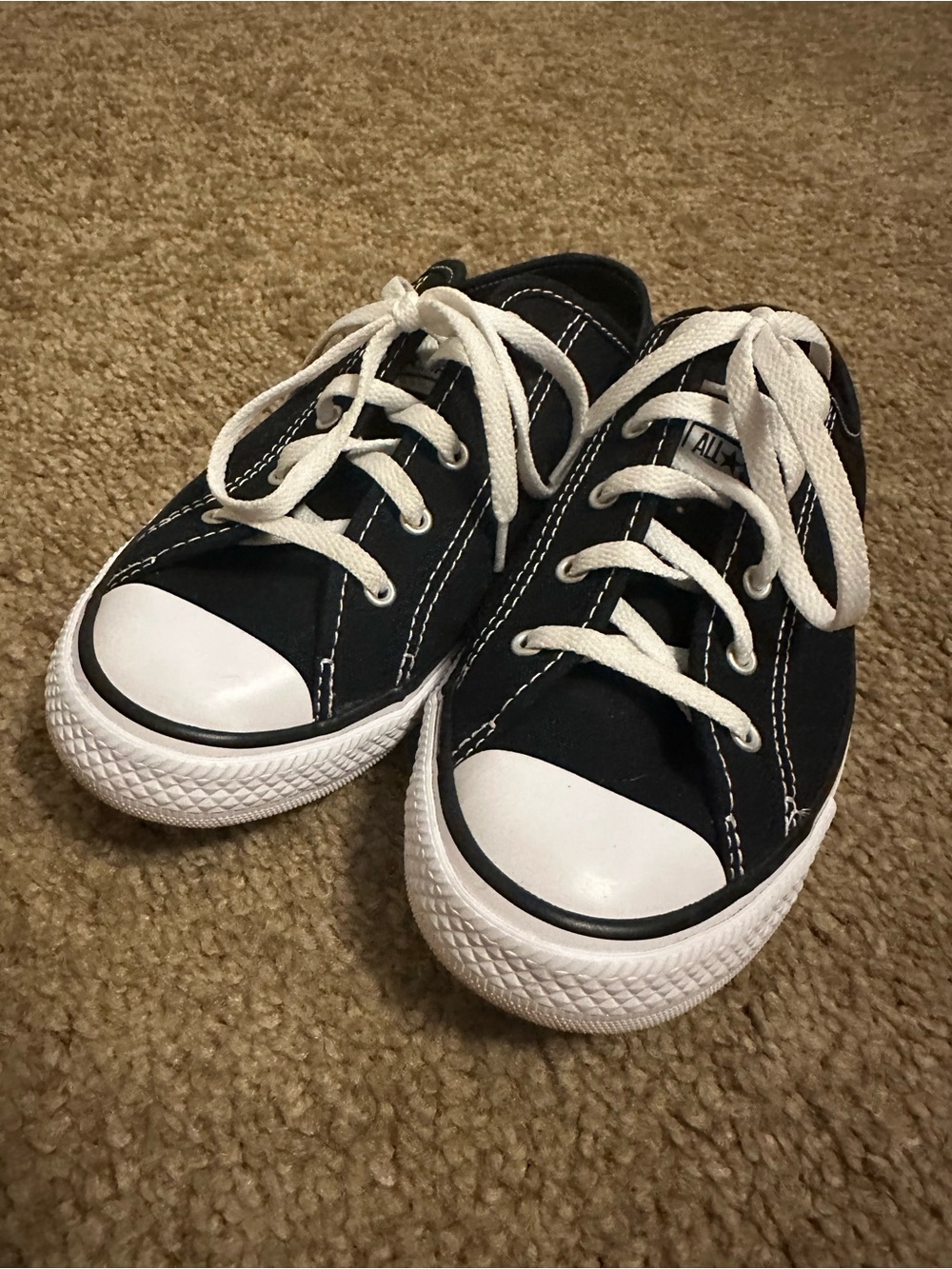 Converse Black and White Canvas Low-Top Sneakers - Picture 5 of 5